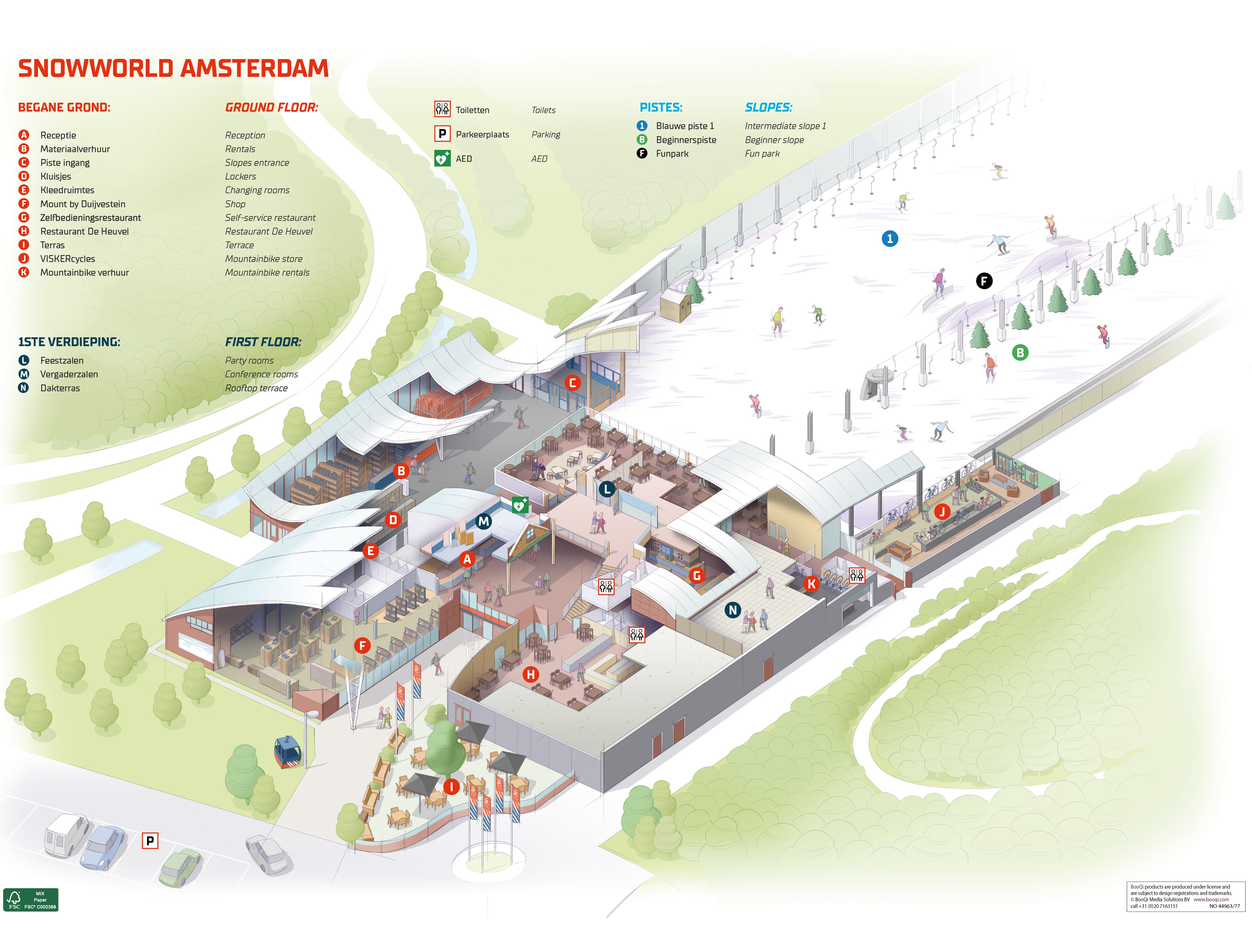 Floor plan SnowWorld Amsterdam