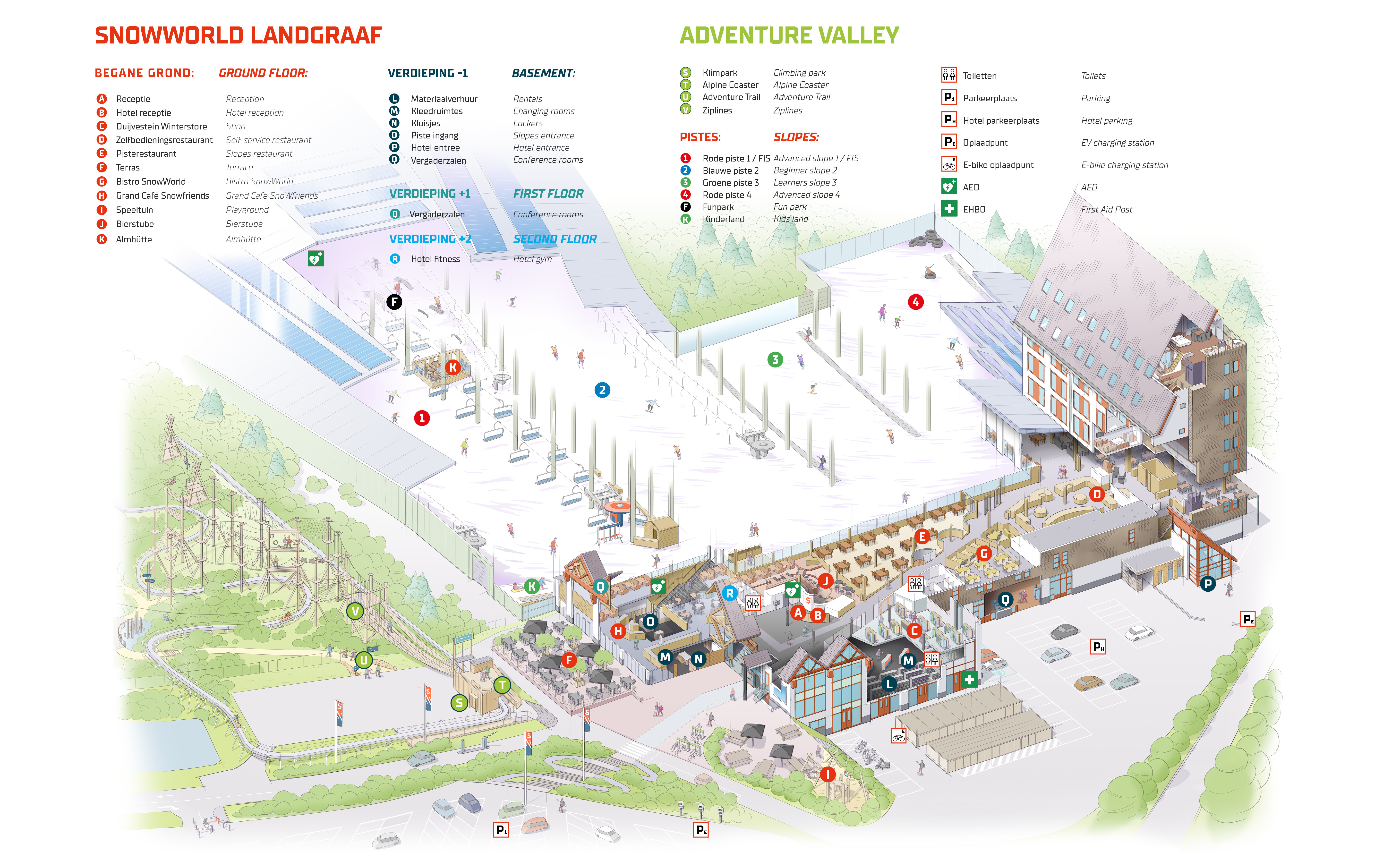 Floor plan SnowWorld Landgraaf