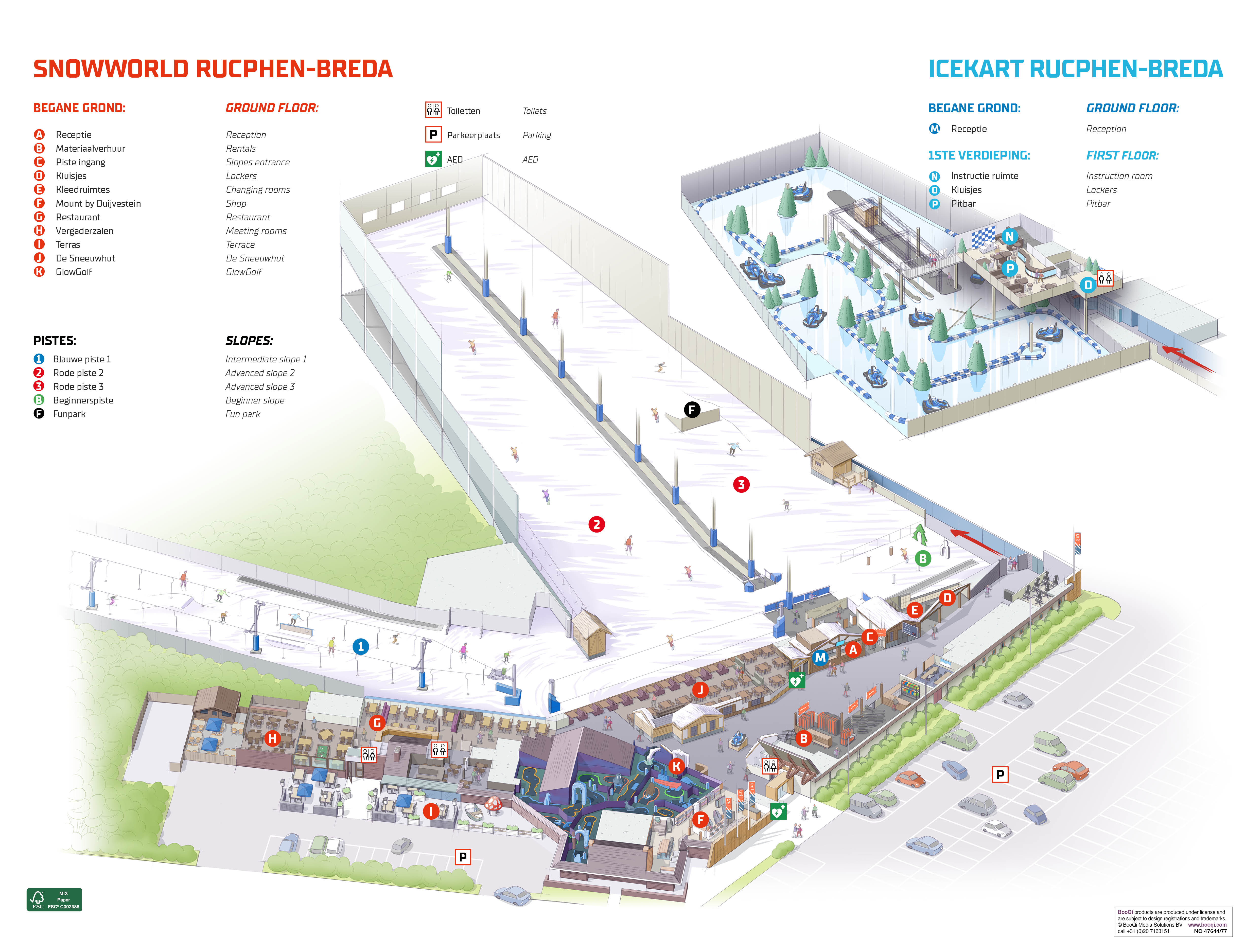 Plattegrond SnowWorld Rucphen-Breda