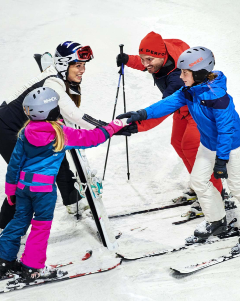 Ski familie kind vrij