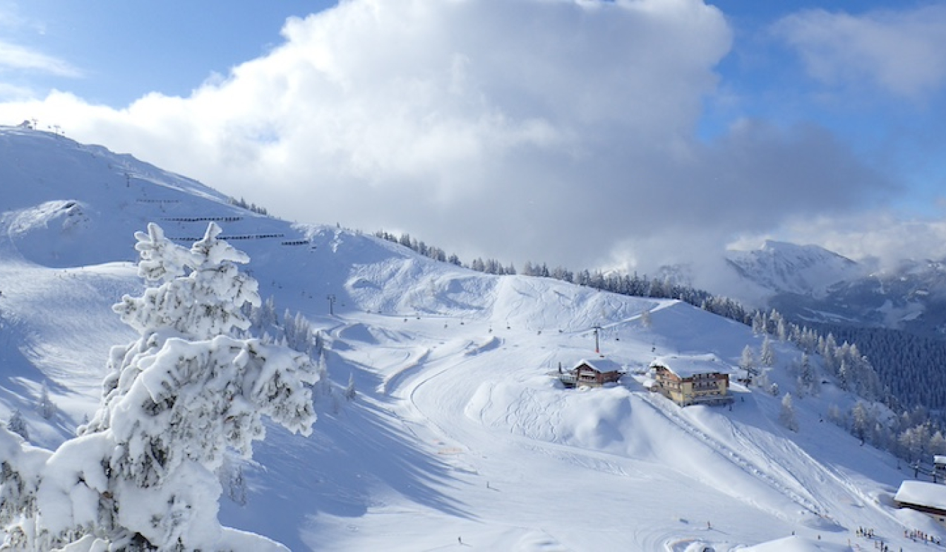 Aanzicht skigebied
