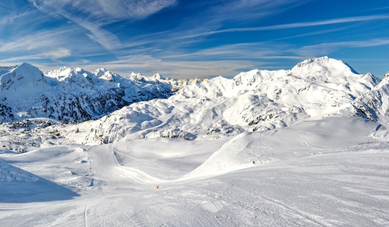 Aanzicht skipiste