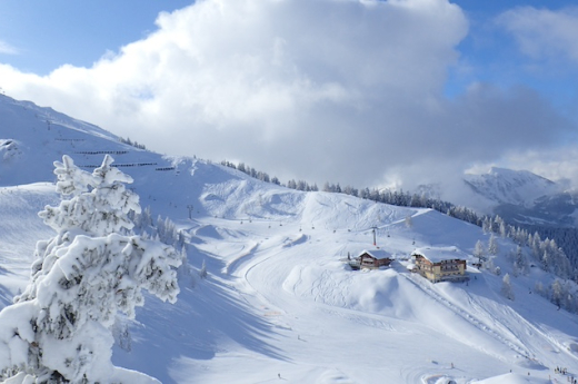Aanzicht skigebied
