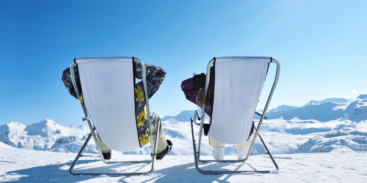 Skien in de zomer berg