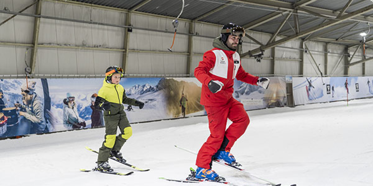 Leraar piste skiën