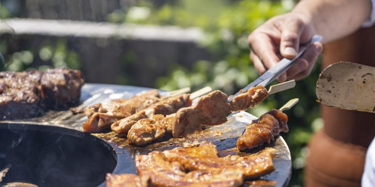 Vlees op tafelbbq