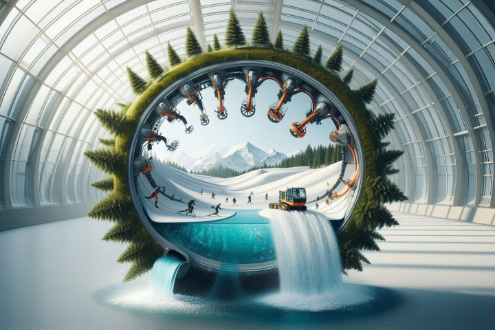 circulaire sneeuwproductie