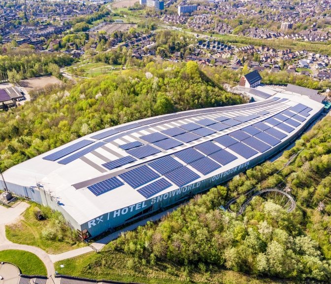 Zonnepanelen dak Landgraaf luchtfoto